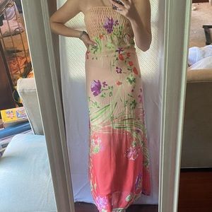 Old Navy Floral Strapless Dress